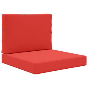 vidaXL Coj&iacute;n para sof&aacute; de exterior 2 pcs Rojo Poli&eacute;ster