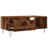 vidaXL Mesa de centro madera contrachapada roble ahumado 90x50x36,5 cm