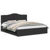vidaXL Estructura de cama Negro 200 x 200 cm Madera Ingenieril