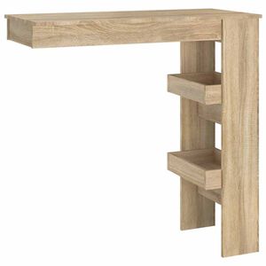 vidaXL Mesa de bar de pared contrachapada roble Sonoma 102x45x103,5cm