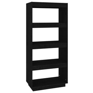 vidaXL Estanter&iacute;a/divisor de espacios madera pino negro 60x35x135 cm
