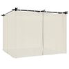 vidaXL Cenador con cortinas acero color crema 3x3 m