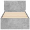 vidaXL Cama con cabecero madera de ingenier&iacute;a gris hormig&oacute;n 75x190 cm