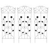 vidaXL Valla de Jard&iacute;n 3 uds. Negro 110,5 x 42,5 cm Acero