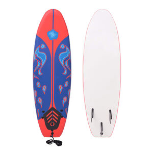 vidaXL Tabla de surf azul y rojo 170 cm