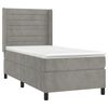 vidaXL Cama box spring con colch&oacute;n terciopelo gris claro 90x190 cm
