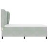 vidaXL Cama tipo Box Spring Gris Claro 190 x 140 cm Poli&eacute;ster