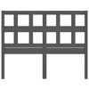 vidaXL Cabecero de cama madera maciza de pino gris 165,5x4x100 cm