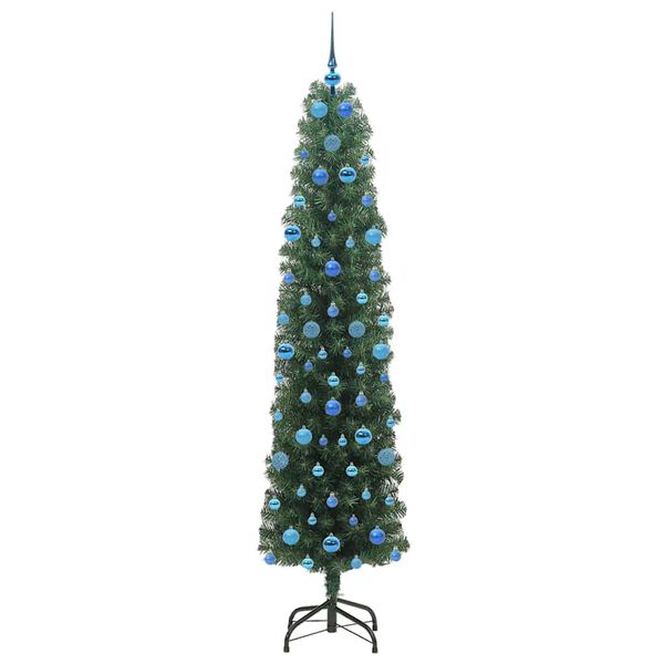 vidaXL Árbol de Navidad artificial Verde 210 cm PVC, Acero y Plástico
