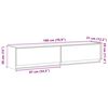 vidaXL Mueble de TV de pared con LED roble Sonoma 180x31x38 cm