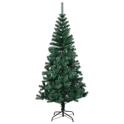 vidaXL Árbol de Navidad artificial puntas iridiscentes PVC verde 150cm