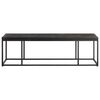 vidaXL Mesa de centro tallada madera maciza mango negro 110x60x34 cm