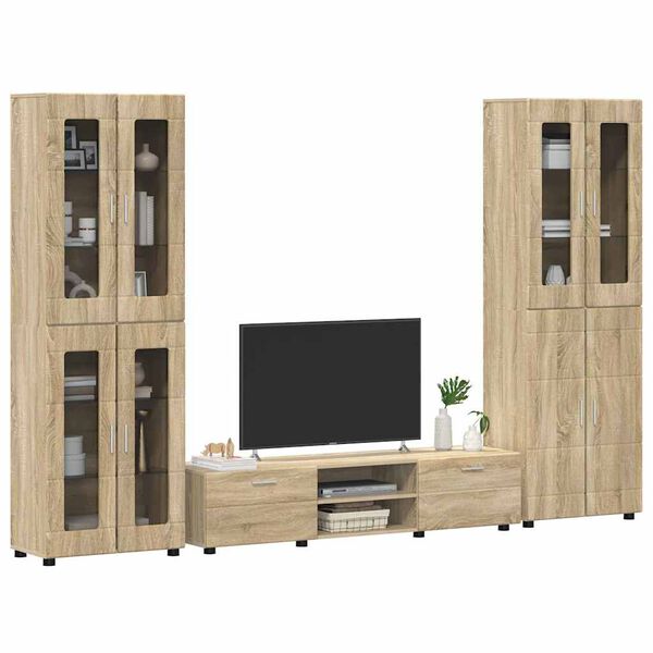 vidaXL Conjunto de mueble de TV con caj&oacute;n FLORIN Roble Sonoma