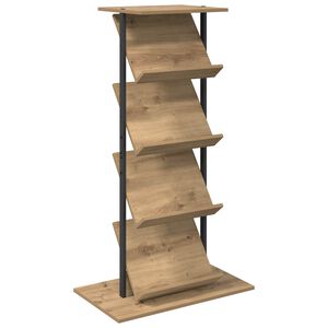 vidaXL Estante de revistas Roble artesanal 68 x 40 x 123.5 cm