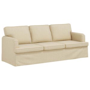 vidaXL Sof&aacute; Crema 201 x 80 x 85 cm tela