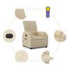 vidaXL Sillón reclinable de masaje eléctrico tela color crema