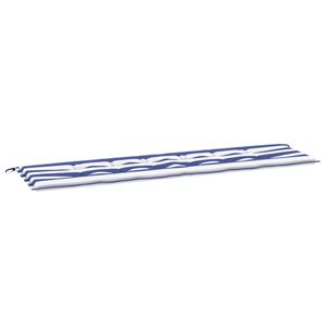 vidaXL Coj&iacute;n de Banco Tela Oxford Raya Azul 180 x 50 x 3 cm