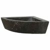 vidaXL Lavabo Gris (38-45) x (38-45) x 12 cm Piedra del R&iacute;o
