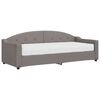 vidaXL Sof&aacute; cama con colch&oacute;n tela gris taupe 80x200 cm