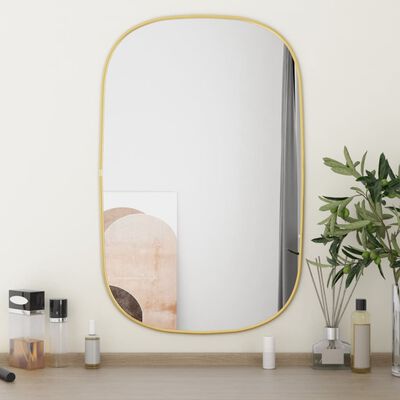 vidaXL Espejo de pared dorado 70x45 cm