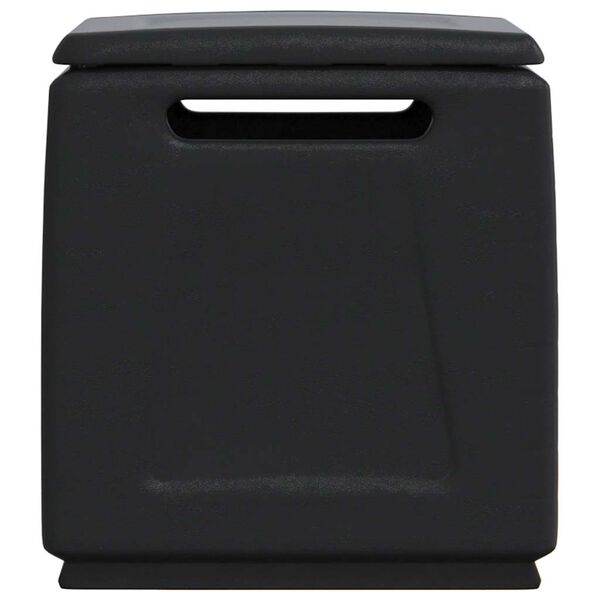 vidaXL Baúl de almacenaje jardín gris oscuro y negro 130 L 54x53x57 cm