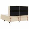 vidaXL Cama tipo Box Spring con colch&oacute;n Crema 180 x 200 cm tela