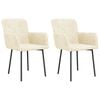 vidaXL Sillas de comedor 2 unidades terciopelo crema