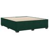 vidaXL Estructura cama sin colch&oacute;n terciopelo verde oscuro 200x200 cm