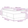 vidaXL Cama tipo Box Spring Crema y 90 x 200 cm Tela de Pana
