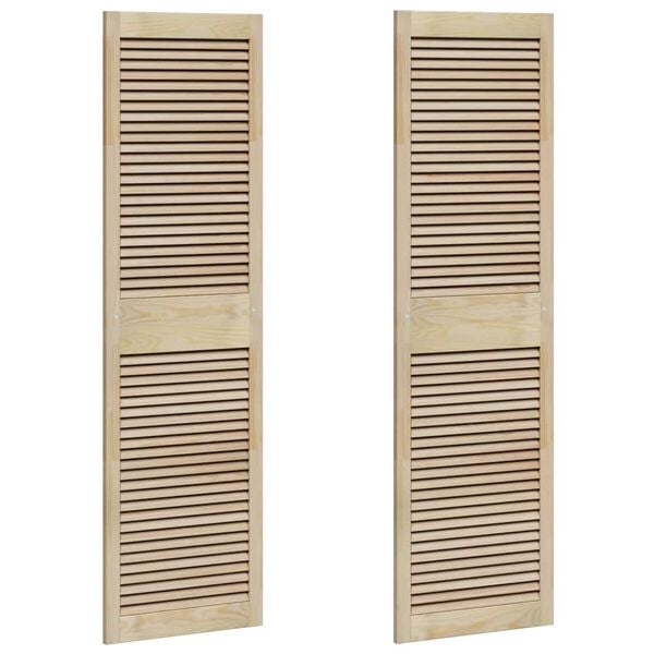 vidaXL Puerta de Armario con puerta 2 pcs Natural 170 x 2,1 x 49,5 cm