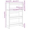vidaXL Estanter&iacute;a para libros Roble Artesanal 80 x 30 x 155 cm