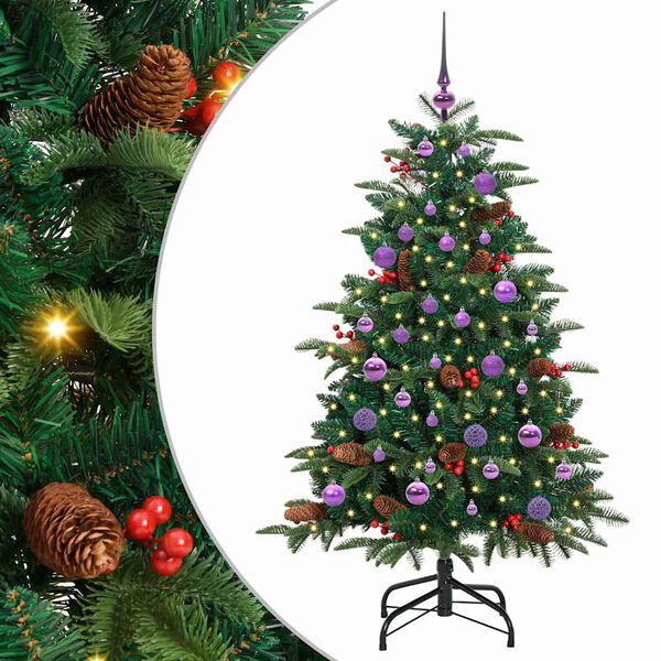 vidaXL Árbol de Navidad artificial Verde 150 cm PVC, Metal y Plástico