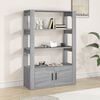 vidaXL Aparador de madera contrachapada gris Sonoma 80x30x119,5 cm
