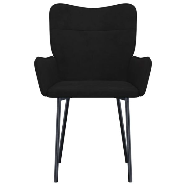 vidaXL Sillas de comedor 2 unidades terciopelo negro