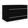 vidaXL Mueble de lavabo madera de ingeniería negro 80x38,5x48 cm