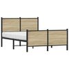vidaXL Estructura de cama sin colchón metal roble Sonoma 120x190 cm