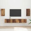 vidaXL Conjunto de mueble de TV Montaje en la pared 5 pcs Madera vieja