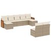 vidaXL Set de sof&aacute;s de jard&iacute;n 9 pzas con cojines rat&aacute;n sint&eacute;tico beige