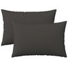 vidaXL Funda de almohada 2 pcs HEERLEN Gris oscuro 30 x 50 cm