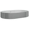 vidaXL Jardinera arriate acero galvanizado gris 214x140x36 cm