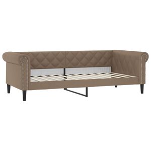 vidaXL Sof&aacute; cama cuero sint&eacute;tico color capuchino 80x200 cm