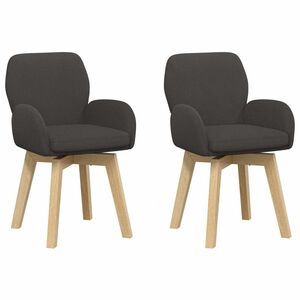 vidaXL Sillas de comedor giratorias 2 uds. Boucl&eacute; Gris oscuro