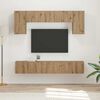 vidaXL Conjunto de mueble de TV 5 pcs brillante Madera de ingenier&iacute;a