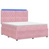 vidaXL Cama de muelles con LED y colch&oacute;n Rosa 160 x 200 cm Terciopelo