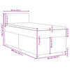 vidaXL Cama box spring con colch&oacute;n tela color crema 90x200 cm