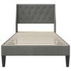 vidaXL Estructura de cama Gris oscuro 90 x 190 cm Terciopelo
