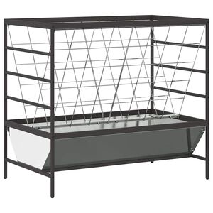 vidaXL Comedero para Ganado Plateado 100 x 60 x 90 cm 15 kg