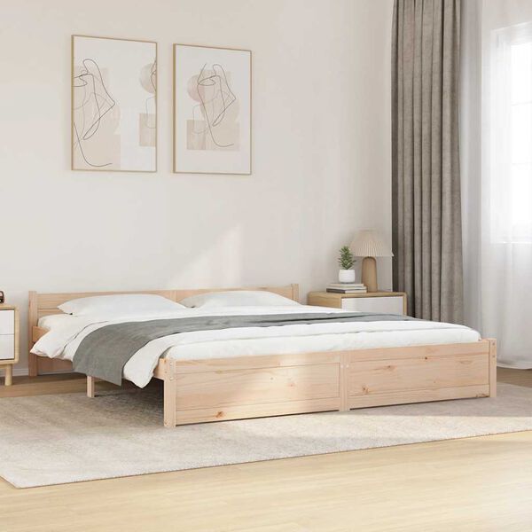 vidaXL Estructura de cama sin colchón madera maciza 200x200 cm