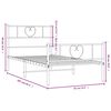vidaXL Estructura cama sin colchón con estribo metal blanco 80x200 cm