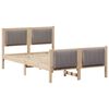vidaXL Estructura de cama con cabecera Marr&oacute;n y taupe 120 x 200 cm